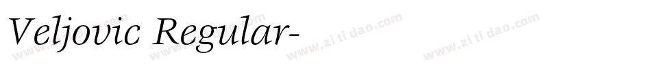 Veljovic Regular字体转换